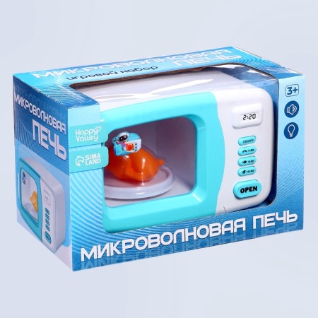Microwave oven "mini-house", light, stand rotates-11