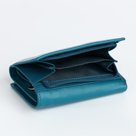 Women's wallet on a magnet, sea wave color-2