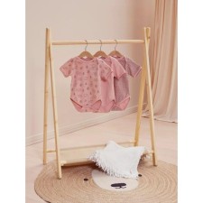 Набор детских боди с коротким рукавом MOWbaby Birds, рост 56 см, цвет розовый, 3 шт