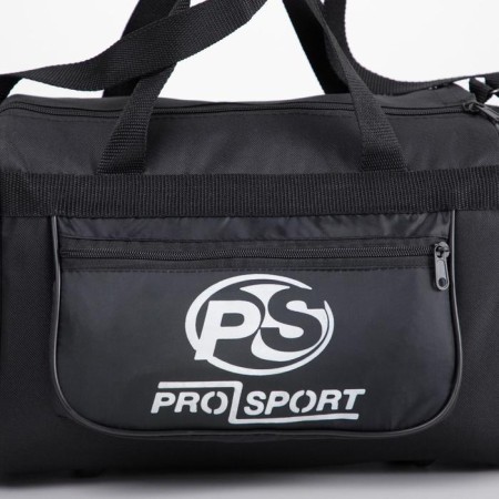 Sports bag with lightning, 3 outer pockets, black color-2