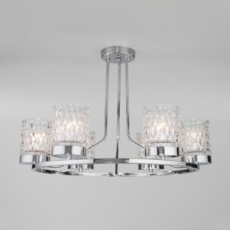 Ceiling chandelier with glass ceilings Calle, 40W, E27, 65x65x42 cm