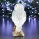 New Year's figure "Owl on the snag" silver 9x12x19cm
