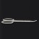 Manicure scissors "Premium", bent, narrow, 9.5 cm, on the blist, silver color