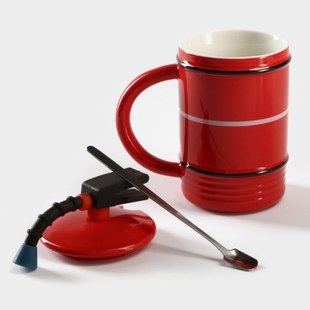 Ceramic Lover Fire mug, 480 ml, red color-1