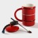 Ceramic Lover Fire mug, 480 ml, red color