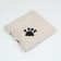 Stear with a pillow, fur, satin, perioteum, 45 x 45 x 15 cm, beige