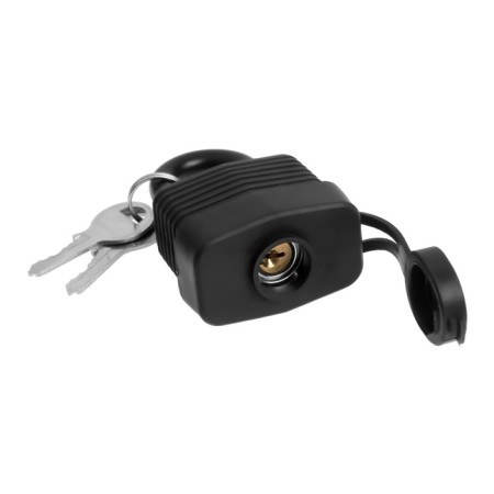 Lockland hinged lock, 40 mm, moisture -proof, short handle, 2 keys, black color-3