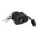 Lockland hinged lock, 40 mm, moisture -proof, short handle, 2 keys, black color
