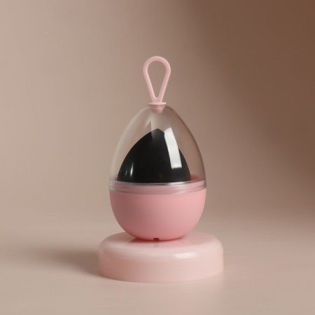 Makeup sponge "drop", 6 × 4 cm, increases when getting wet, in the case, the color is black-8