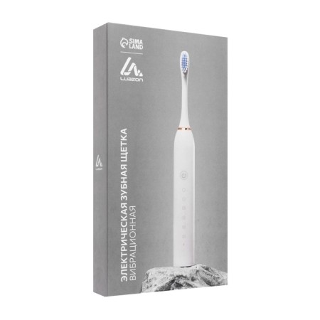 Luazon LP-010 electric toothbrush, vibration, 2 nozzles, from battery, white-10