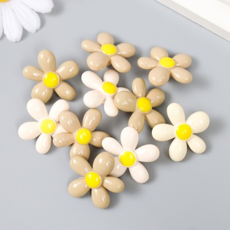 Busina for creativity plastic "Chamomile" Gloss Mix 1.2x3x3 cm