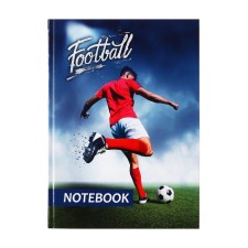 College-wiper in a solid cover 7BC, A4, 160 sheets, football player, cage block, glossy lamination