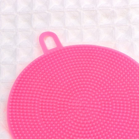 Washing brush with a suspension, silicone, d = 9.5 cm, color mix-1