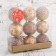 Set of balls plastic D-6 cm, 9 pcs "Frosty morning" brown