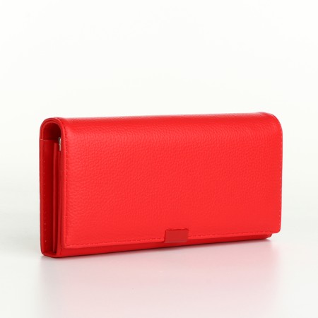 Women's wallet on magnets, red color