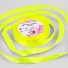 Satin tape, 12 mm × 23 ± 1 m, color neon light green No. 58