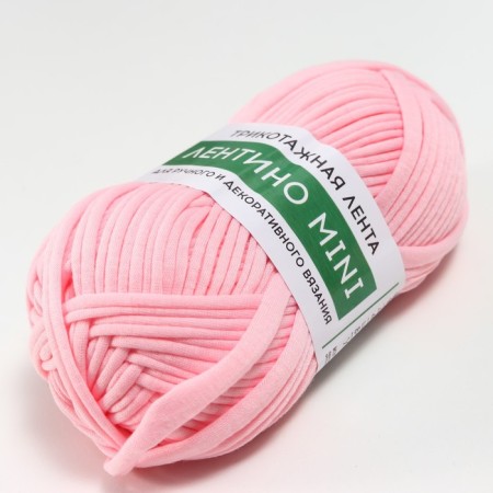 Knitted yarn 100% cotton "Lentino mini" 100 g 40 m color 81 pink cloud-1
