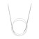 The knitting needles are circular, metal, 80 cm/2.5 mm