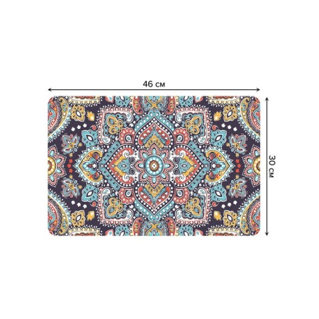 Set of napkins for setting the table "Flower ornament", rectangular, rounded edges, size 30x46 cm, 4 pcs-2