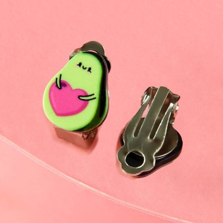 Clips "Oh, my avocado" Children's earrings-3