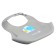 Bibslate for feeding "Elephant", silicone, with pockets, color gray color