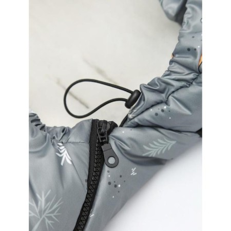 Winter fur “mountain” envelope, size 85 cm, gray color-2