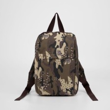 Baby backpack on lightning, 2 outer pockets, green color
