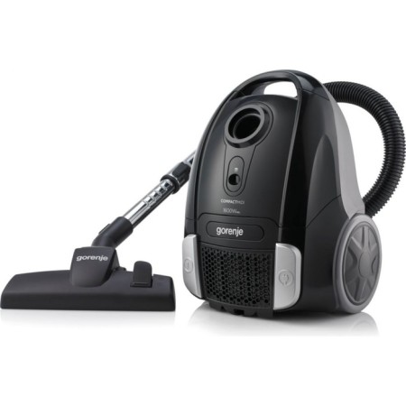Vacuum cleaner Gorenje VC1611CMBK, 1600 watts, 2 l, 2 nozzles, cord 5 m, black