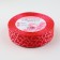 Satin tape "Hearts", 25 mm × 23 ± 1 m, pink color No. 190