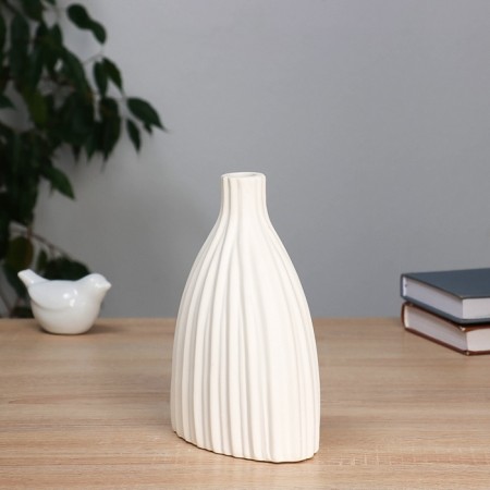 VAZA Ceramics Table "Blaise" 19x17 cm, white-1