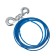 Torso towing cable, metal in PVC braid, 4m, 3 tons, 2 hooks