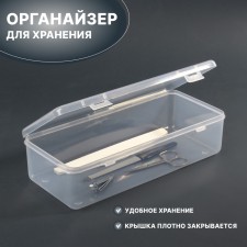 Organizer for storage, with a lid, 24.5 × 11 cm, the color is transparent