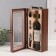 Casket wood, glass for 1 bottle "Theo" 3 objects 10.5x18x37 cm