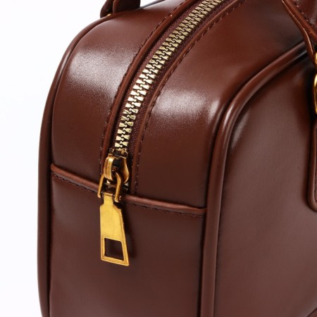 Women's bag made of artificial leather, 24*13*7 cm, brown color-4