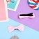 Hair clamp "Bow" stripes, 4 cm, mix