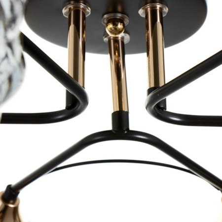 Svetogor chandelier "Light" 6x60W E27 Black 64x64x21cm-3