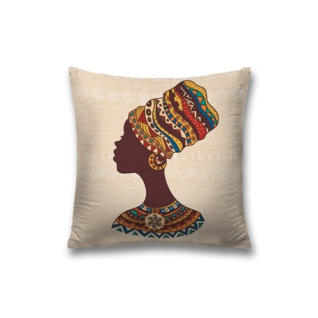 Decorative pillowcase "African girl", on a zipper, size 45x45 cm