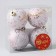 Set of balls plastic D-6 cm, 4 pcs "Donna" white
