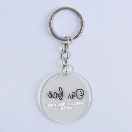 Acrylic key a keychain with a joke "oh, all", diam. 4.5 cm-3