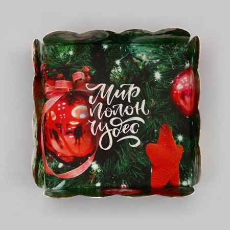 Bearbox, confectionery packaging, "world is full of miracles", 7 x 7 x 3 cm, new year-4