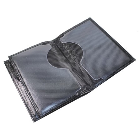 Cover for autoDocations and passports with cards, genuine leather, black color-2