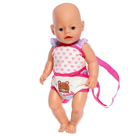 Clothes for dolls "Sweet Mishutka", backpack-carrier-1