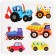 Developing toy "Fun Velcro", Transport, Blue Tractor