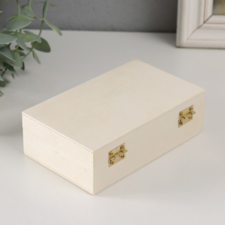 Casket wood for painting "rectangular" castle castle 13x8x4 cm-3