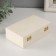Casket wood for painting "rectangular" castle castle 13x8x4 cm