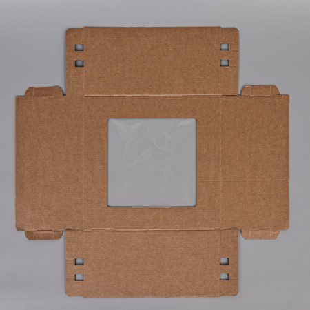 Confectionery packaging with a window, craft, 30 x 30 x 15 cm-4