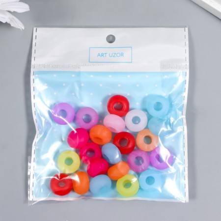 Beads for creativity Plastic "Reds Color" matte set 20 grams 0.9x1.4x1.4 cm-2