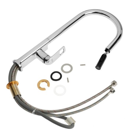Kitchen mixer Zein Z3784, single -leaf, exhaust surplus, aerator of 2 modes, chrome-7