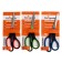 Chancellery scissors 19.3 cm, plastic handles with rubber inserts, mix