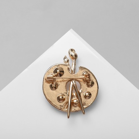 Palette "Paints" brooch, color in gold-1